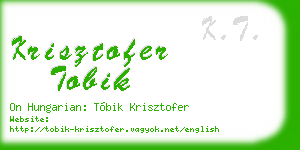 krisztofer tobik business card