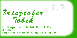 krisztofer tobik business card